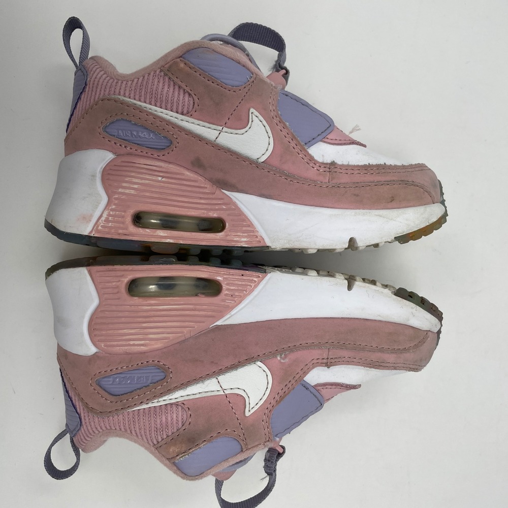 Nike Air Max 90 Toggle SE Pink Purple Graffiti Toddler Shoes 9C DH9571-600 Read - Picture 4 of 10